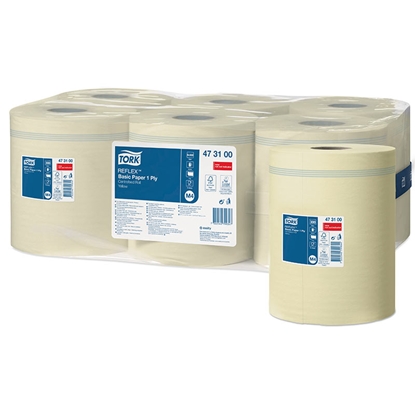 Picture of Papīra dvieļi TORK Universal Reflex Basic M4, 1.sl., 857 lapiņas rullī, 20.5 x 35 cm, 300 m/rullī, dzeltenā krāsā