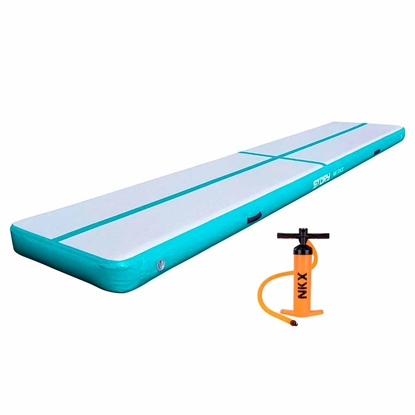 Attēls no Piepūšams vingrošanas matracis Story Airtrack 5m x 1m x 20cm aquagreen