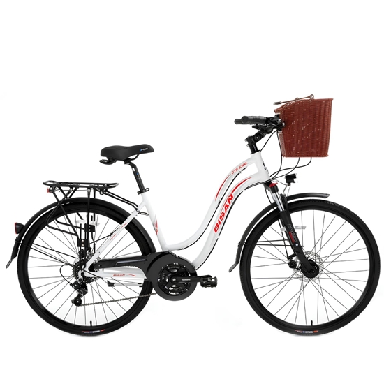 Picture of Pilsētas velosipēds Bisan 28 CTX6300 (PR10010317) balts/sarkans (18)