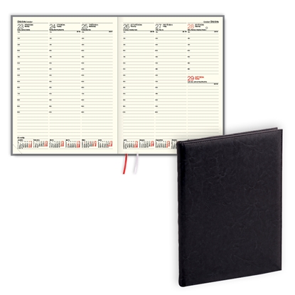 Изображение Plānotājs 2026.gadam EKO Advocate A4, nedēļa, mākslīgā āda, melna