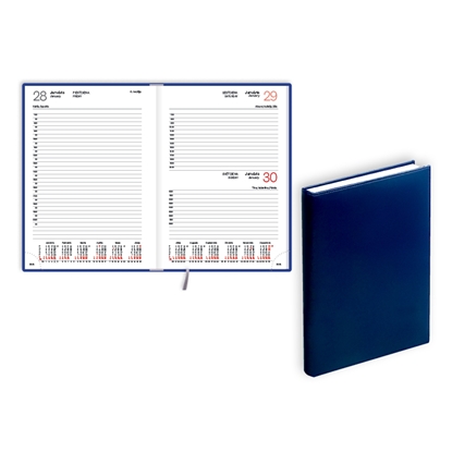 Attēls no Plānotājs 2026.gadam EKO Manager A5, diena, mākslīgā āda, zila
