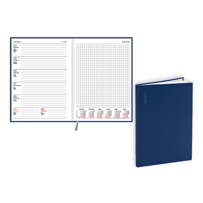 Изображение Plānotājs 2026.gadam EKO Quadro A5, nedēļa, flex balacron, zila