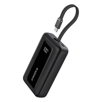 Attēls no Powerbank ZOLO 20000mAh 30W wbudowany kabel USB-C, czarny
