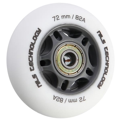 Picture of PU 72x24 82A WHITE MAT (4 szt.) + ABEC-9  (8 szt.) SET NILS EXTREME