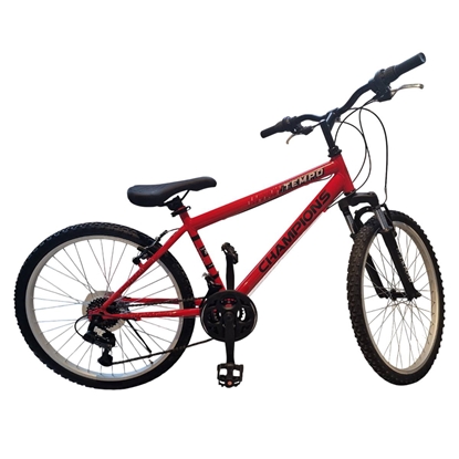 Attēls no Pusaudžu velosipēds Champions 24 Tempo (TMP.2401) melns/sarkans