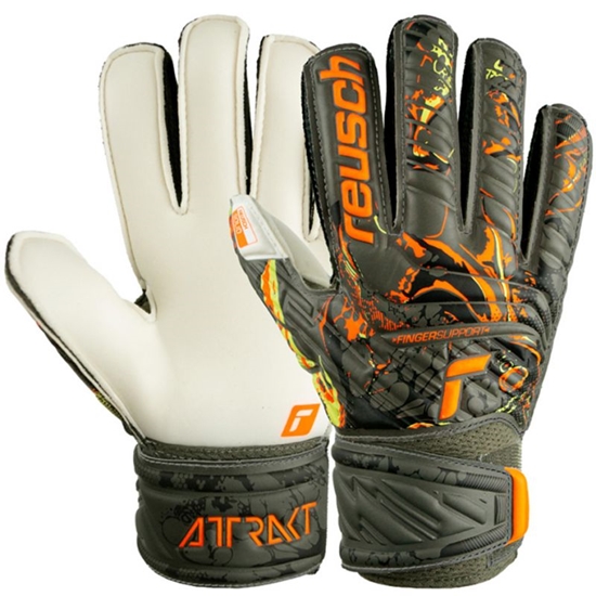 Изображение Reusch Attrakt Solid Finger Support Jr 5372010 5556 Vārtsargu cimdi - 4