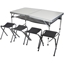 Attēls no SALOKAMAIS TŪRISTU KEMPINGA GALDS 120x60x70/62/55cm 4 KRĒSLI UN PLAUKTS