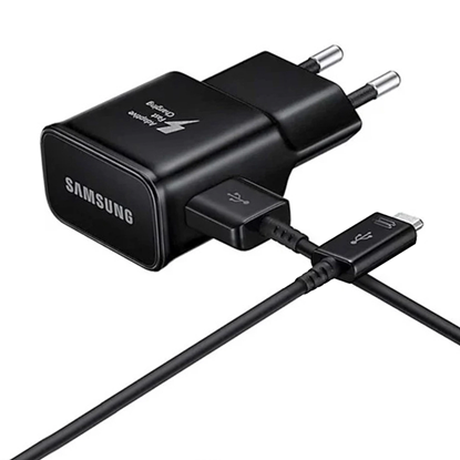 Attēls no Samsung EP-TA200EBE + EP-DR140ABE Samsung 15W Travel Charger + USB-C Data Cable Black (OOB Bulk)