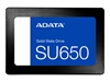 Picture of SSD|ADATA|SU650|2TB|Write speed 450 MBytes/sec|Read speed 520 MBytes/sec|2,5"|TBW 600 TB|MTBF 2000000 hours|ASU650SS-2TT-R