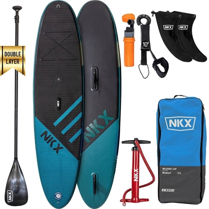 Attēls no SUP dēlis NKX Windsurf Black Blue 10'0 (Iespējams pievienot buru)