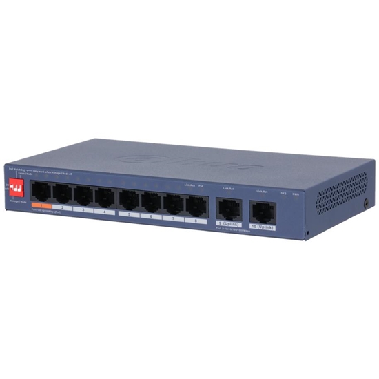 Picture of Switch|DAHUA|DH-CS4010-8ET2GT-60|PoE ports 8|60 Watts|CS4010-8ET2GT-60