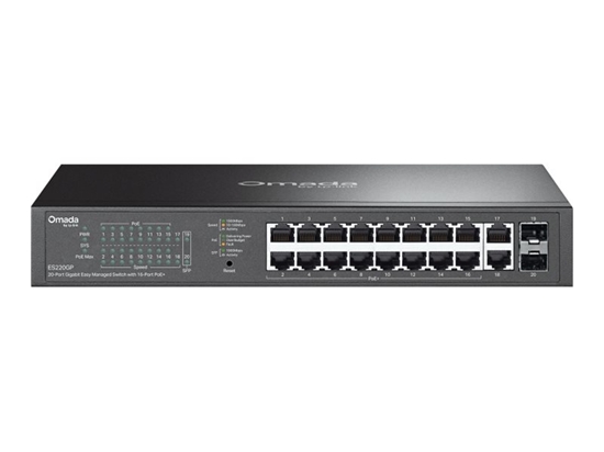 Picture of TP-Link Omada 20-Port Gigabit Easy Managed Switch with 16-Port PoE+ | TP-LINK