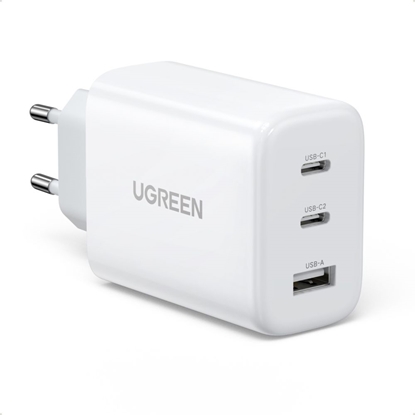 Изображение Ugreen Ugreen fast charger 2x USB Type C / USB 65W PD3.0, QC3.0/4.0+ white (915141) White
