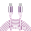 Picture of USB-C – USB-C 100W savienotājkabelis (1 m), silikona, rozā – Kruger & Matz Basic sērija