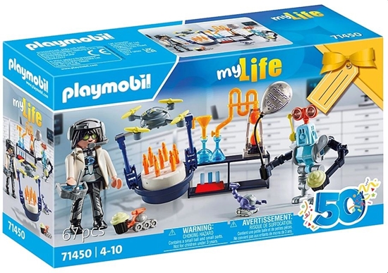 Изображение Zestaw z figurkami My Life 71450 Naukowiec z robotami