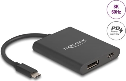 Picture of Adapter TypeC > DisplayPort, 8K, PD60W, Delock