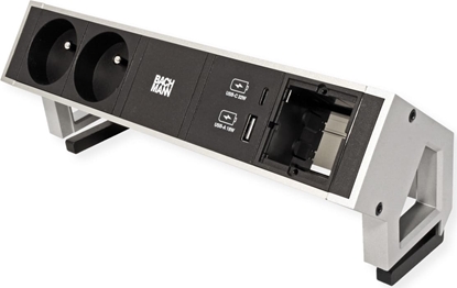 Attēls no Bachmann DESK2 2xUTE 1xUSB A&C 22W 1xCM 0.2m GST18 INOX
