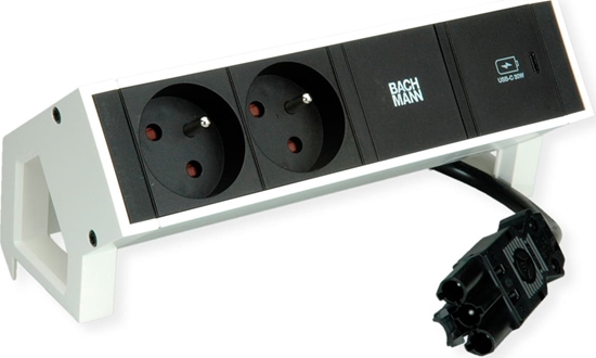 Picture of Bachmann DESK2 2xUTE 1xUSB C 30W 0.2m GST18 RAL9010