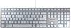 Picture of CHERRY KC 6000 SLIM Corded Keyboard, Silver/White, USB (QWERTY - UK)