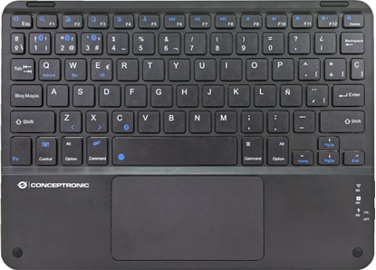 Picture of Conceptronic TOBIN01BES tastatūra Universāls Bluetooth sistēma QWERTY Spāņu Melns