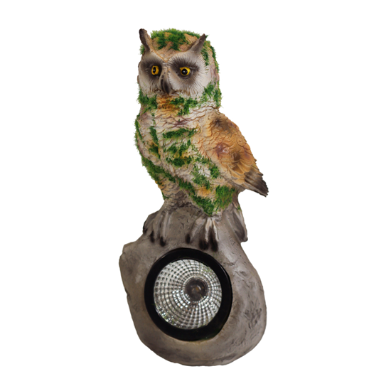 Picture of Dārza dekors ar solāro gaismu Pūce uz akmens