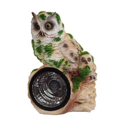 Picture of Dārza dekors ar solāro gaismu Pūce uz celma