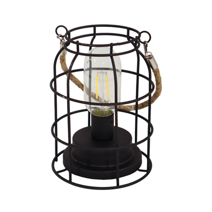 Attēls no Dārza Laterna ar LED uz baterijām, 13x13x18cm, mel