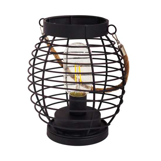 Picture of Dārza Laterna ar LED uz baterijām, 18x18x19cm, mel