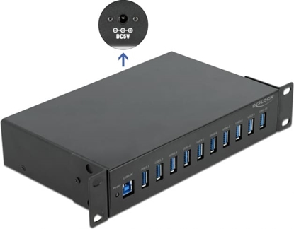 Изображение Delock 10″ Industry Hub 10 x USB 3.2 Gen 1 Type-A