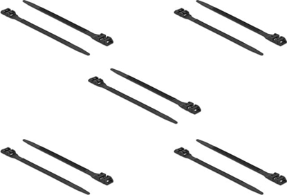 Attēls no Delock Cable Tie with Double Locking L 250 x W 9 mm black 10 pieces