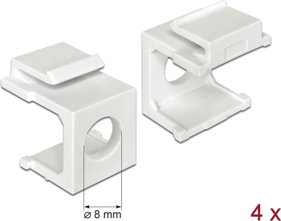 Picture of Delock Keystone cover white with 8 mm hole 4 pieces