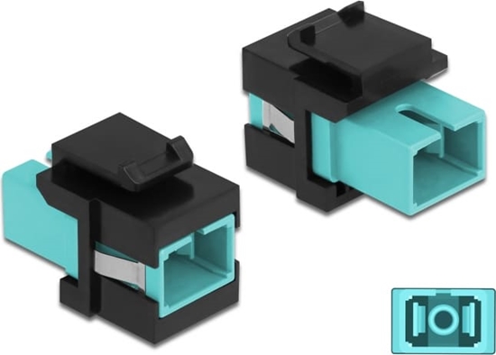 Picture of Delock Keystone Module SC Simplex female to SC Simplex female aqua / black
