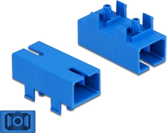Picture of Delock Optic Fiber Coupler for PCB SC Simplex female to SC Simplex female Single-mode blue