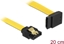 Attēls no Delock SATA 6 Gb/s Cable straight to upwards angled 20 cm yellow