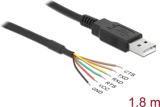 Picture of Delock USB 2.0 to Serial TTL Converter with 6 open wires 1.8 m (5 V)