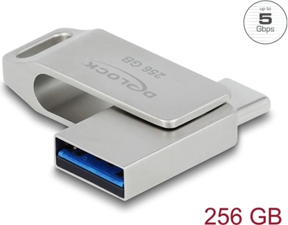 Picture of Delock USB 5 Gbps USB-C™ + Type-A Memory Stick 256 GB - Metal Housing