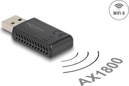 Attēls no Delock Wi-Fi 6 Dual Band WLAN USB Stick AX1800 (1201 + 574 Mbps)