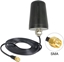 Picture of Delock WLAN 802.11 b/g/n Antenna SMA Plug 3 dBi omnidirectional with connection cable (RG-174, 3 m) roof mount outdoor black