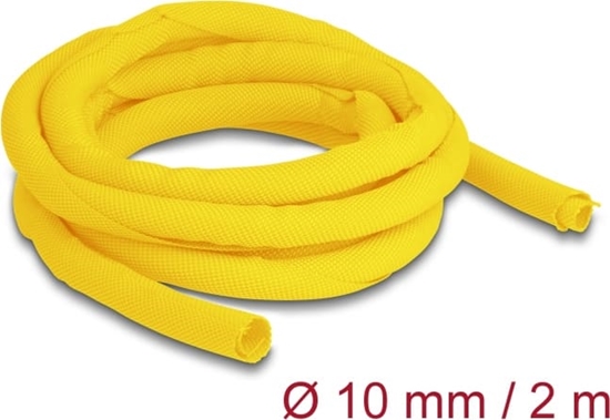 Picture of Delock Woven Sleeve self-closing heat-resistant 2 m x 10 mm yellow