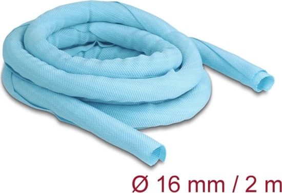 Picture of Delock Woven Sleeve self-closing heat-resistant 2 m x 16 mm blue