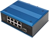 Picture of Digitus 8 port Fast Ethernet network PoE switch, industrial, unmanaged, 1 SFP uplink