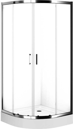 Attēls no Dušas stūris ar paliktni Brasco 90x90x190cm, hroms