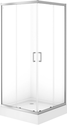 Attēls no Dušas stūris ar paliktni Brasco SQR 90x90x190cm