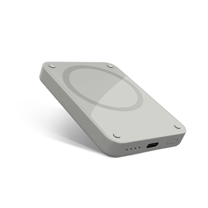 Picture of Epico 4200mAh magnētiskā bezvadu barošanas banka - gaiši pelēka