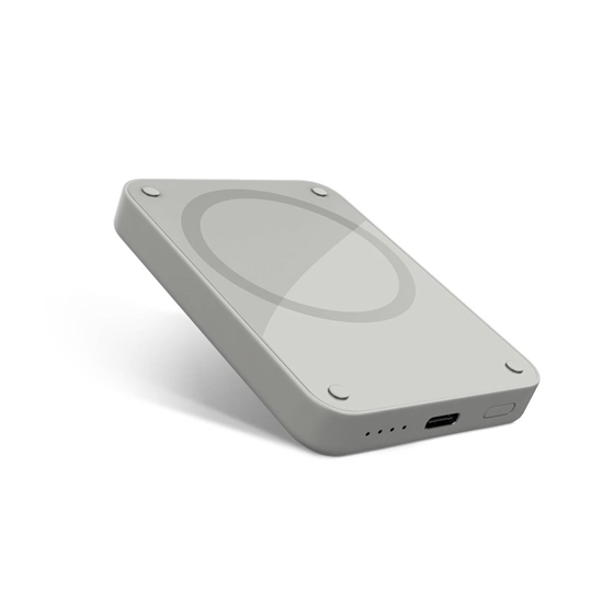 Picture of Epico 4200mAh magnētiskā bezvadu barošanas banka - gaiši pelēka