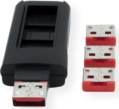 Изображение Exsys EX-1114-R, 4x USB Schloss, 1x Schlüssel