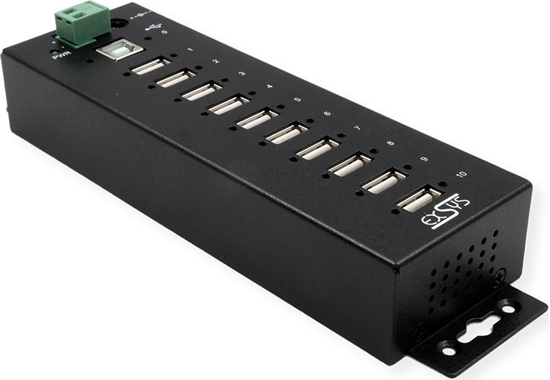 Picture of Exsys EX-1170HMVS 10 Port USB 2.0 Metall HUB, 15KV Surge Protection