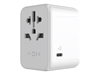 Picture of Fixed | Voyager World Adapter | FIXCT30-1C2A-WH | USB-A/USB-C | Travel Adapter