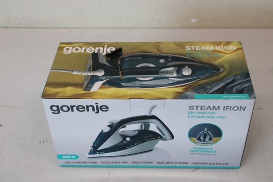 Изображение SALE OUT. Gorenje SIH2800TQC Steam Iron, Water tank 0,4 L, Continuous steam 35 g/min, Turquoise/White | SALE OUT. Gorenje Steam Iron | SIH2800TQC | Steam Iron | 2800 W | Water tank capacity 350 ml | Continuous steam 35 g/min | Steam boost performance 100 