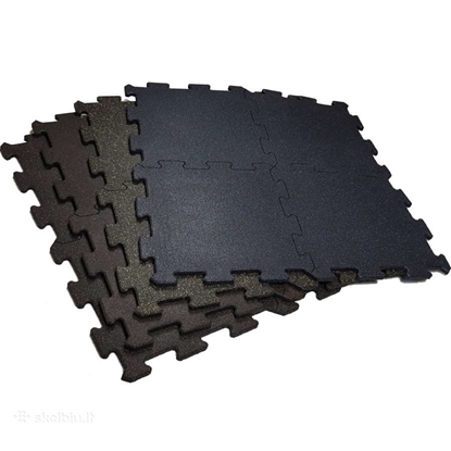 Attēls no Gumijas grīdas segums Puzzle Prove 1000x1000x20mm (melns)